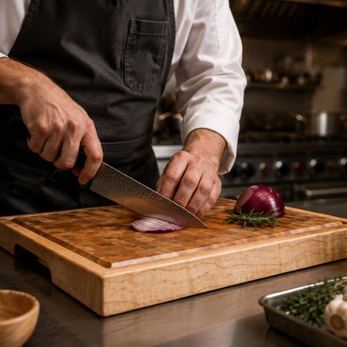 Chef-Using-Cutting-Borad